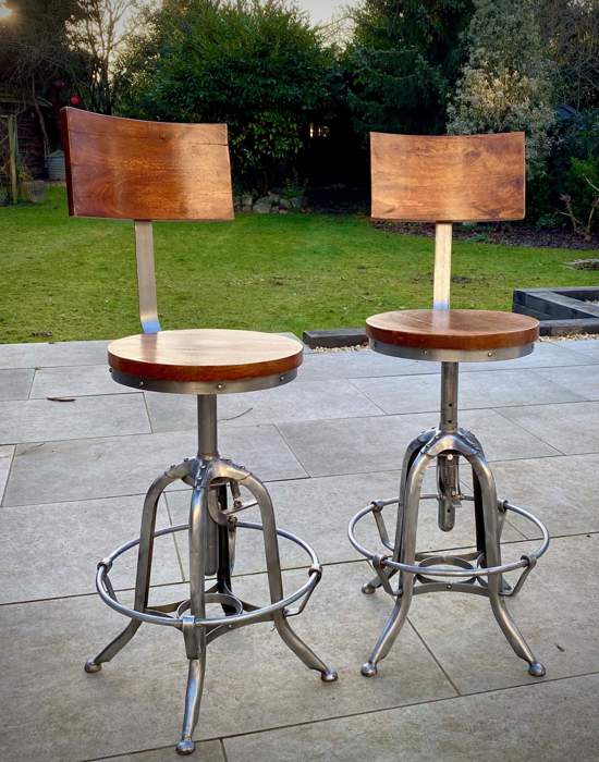 #0017: Pair of Hand Built Bar Stools